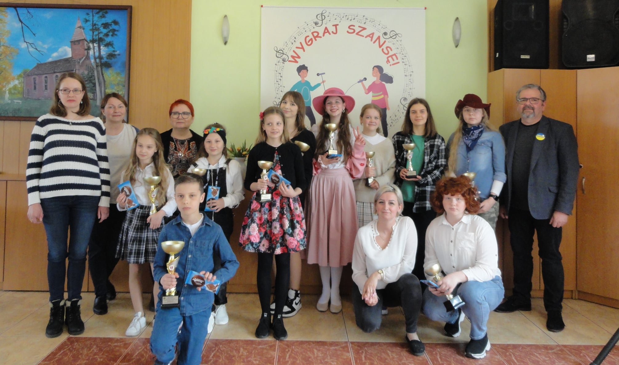 Zdjęcie uczestników eliminacji gminnych w konkursie piosenki polskiej Wygraj Szansę