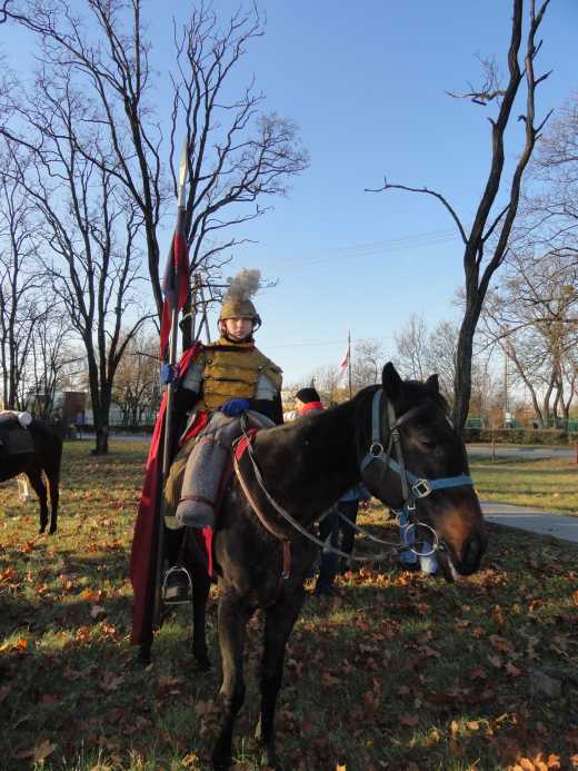 Wraz z żołnierzami, tradycyjnie przybył na koniu Święty Marcin